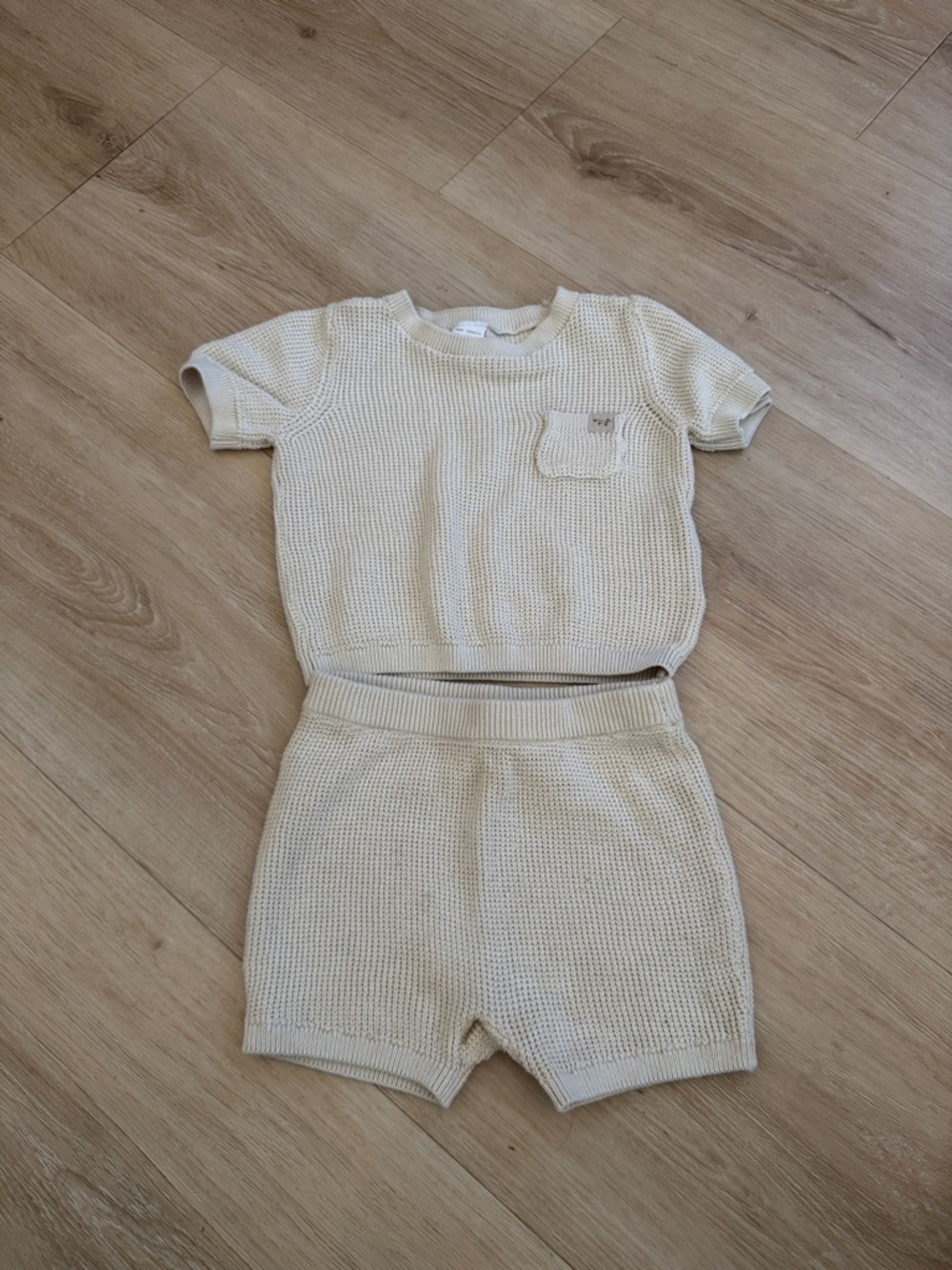 Carter's Cream Knit Two-Piece Shorts Set